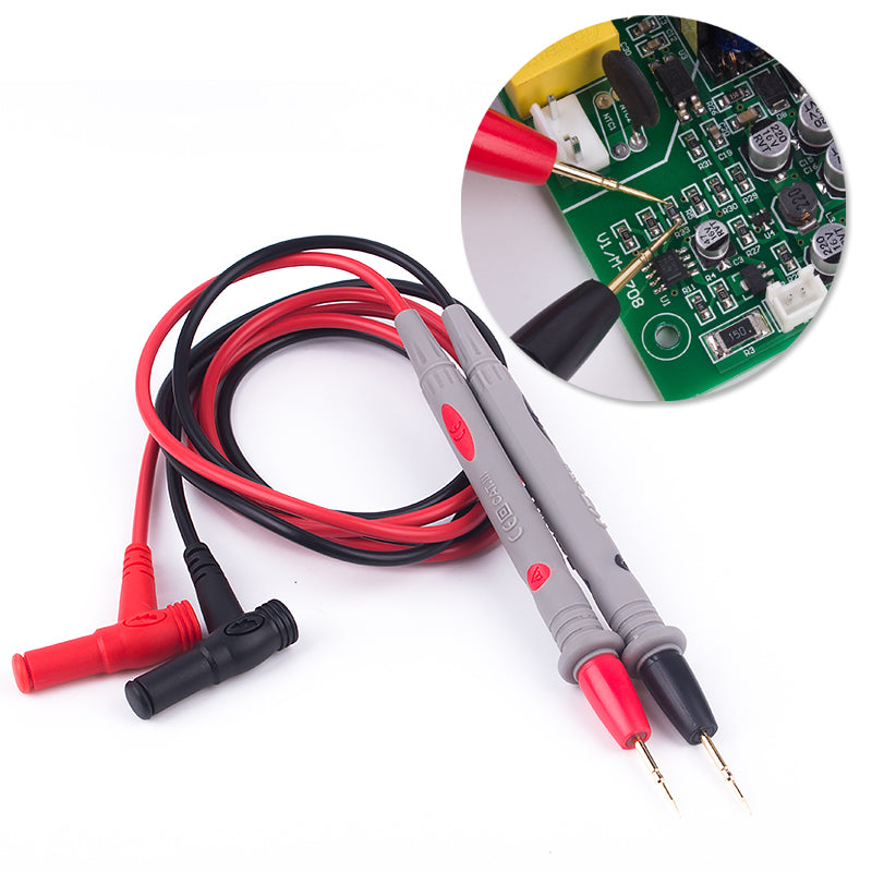1000V 20A Ultra - Fine Tip Test Leads Gold-Plated Test Probe for Fluke/AstroA!/INNOVA/Klein Digital Multimeter Tester 43" Test Probe Lead