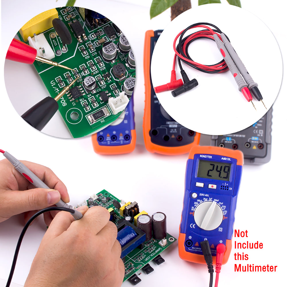 1000V 20A Silicone Ultra-Sharp Test Leads Multimeter Meter Tester NeedlePoint 41" Test Probe Lead Freeze resistant heat-resistant