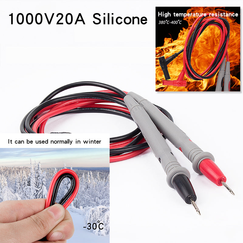 Test Leads 1000V 20A Silicone/normal optional Large-Tip Stable Grip universal Multimeter Accessories