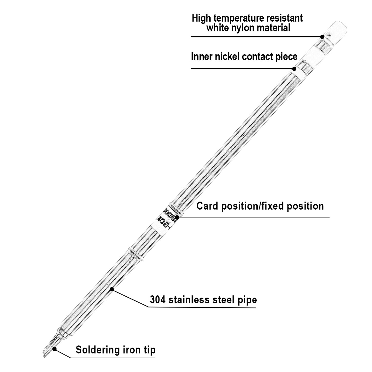 Hot selling T12-BC2 soldering iron tip horseshoe tip heating core Constant temperature internal heating