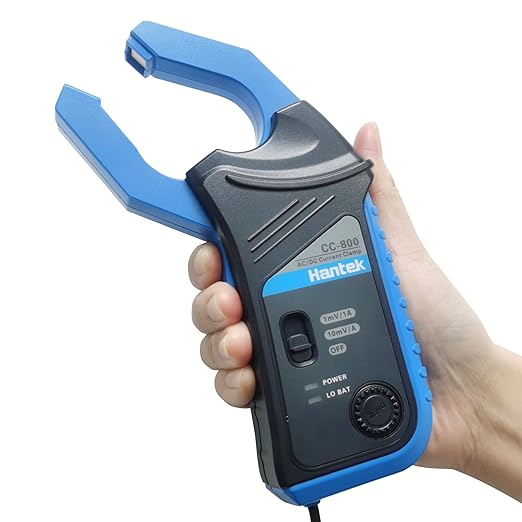 Hantek CC-800 AC/DC Oscilloscope Current Probe with 5kHz Bandwidth for Power Circuit and Motor Drive Measurements - Up to 800A