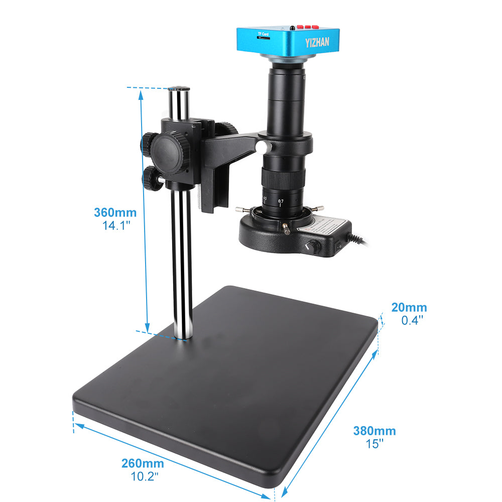 D180X-XHU4005 Digital Microscope, 180X Zoom, 38MP, HDMI USB TF, Remote Control for Textile & Repair
