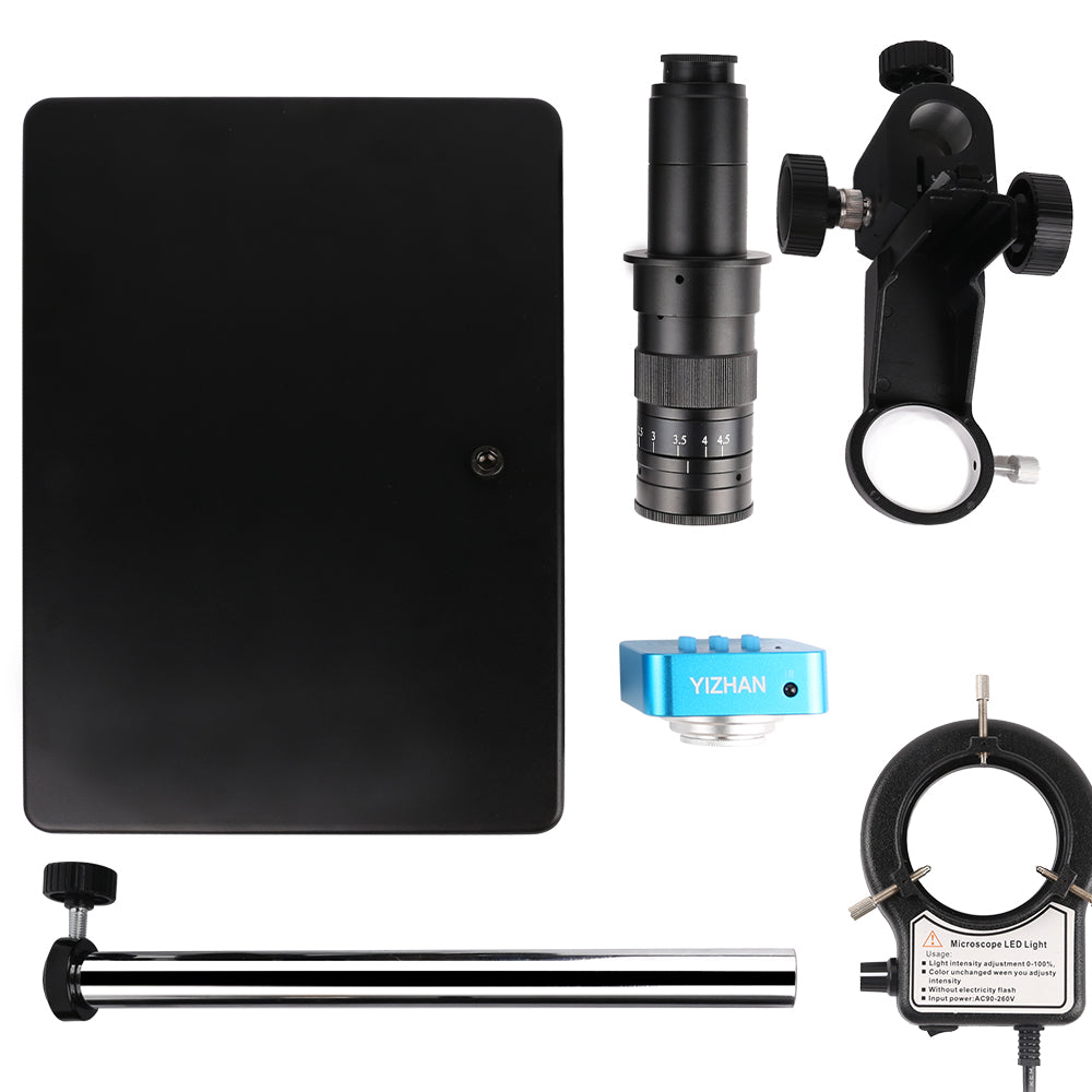 D180X-XHU4008 Digital Microscope, 180X Zoom, HDMI 1080P 60FPS, 4K Video, TF Card Storage for Lab Use