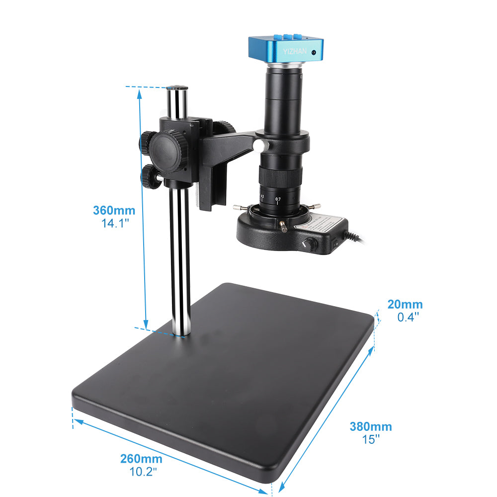 D180X-XHU4008 Digital Microscope, 180X Zoom, HDMI 1080P 60FPS, 4K Video, TF Card Storage for Lab Use