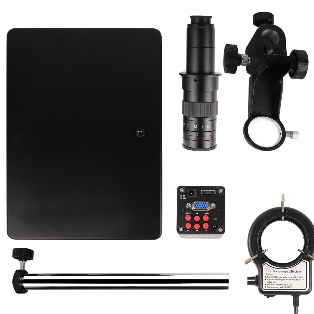 D180X-XVH2002 Digital Microscope, 180X Zoom, 13MP, HDMI VGA, Remote Control for Lab & Maintenance