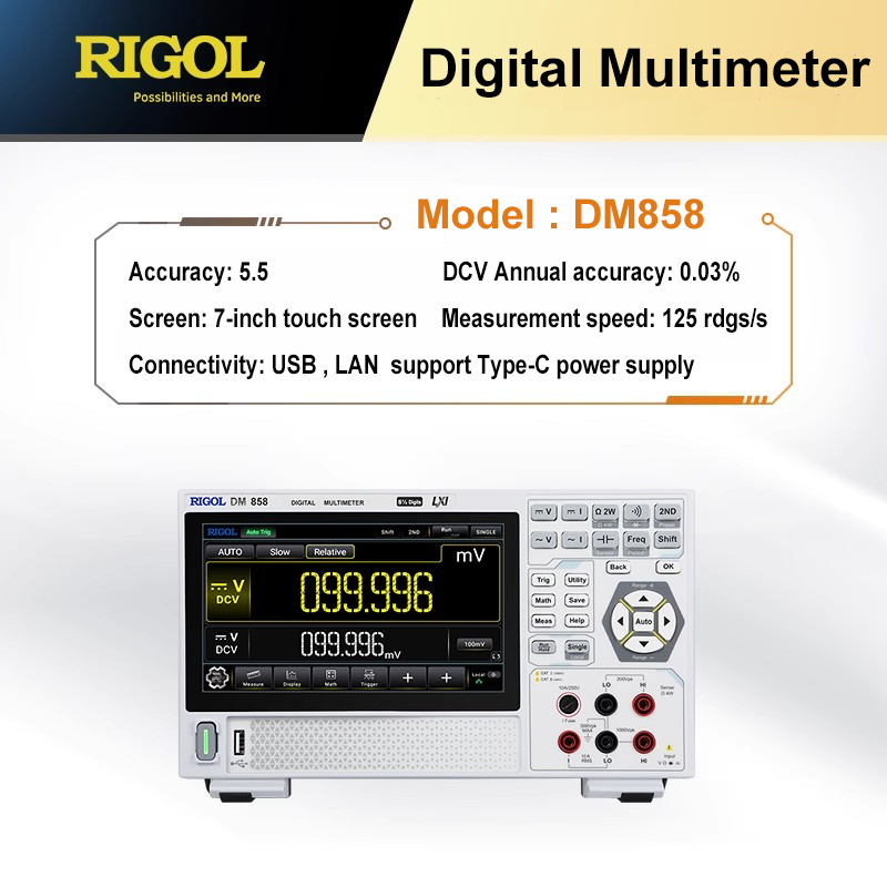 RIGOL Digital Multimeter DM858E DN858 Desktop Digital Display 5 ½ Digit Multipurpose Multimeter Professional Detector Automatic Multimeter Tester