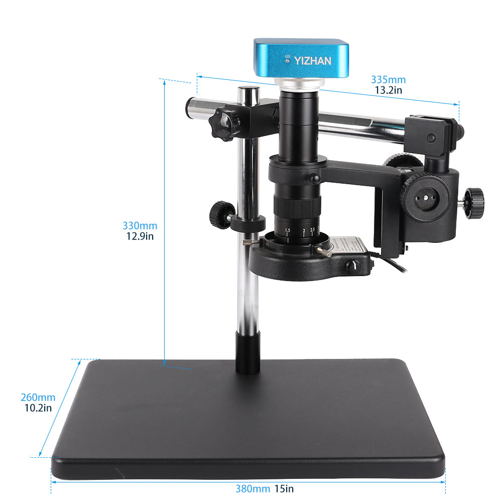 DW180X-XH3007 Digital Microscope, 180X Zoom, 48MP, HDMI USB U Disk, Adjustable Cross Arm Stand for Precise Positioning