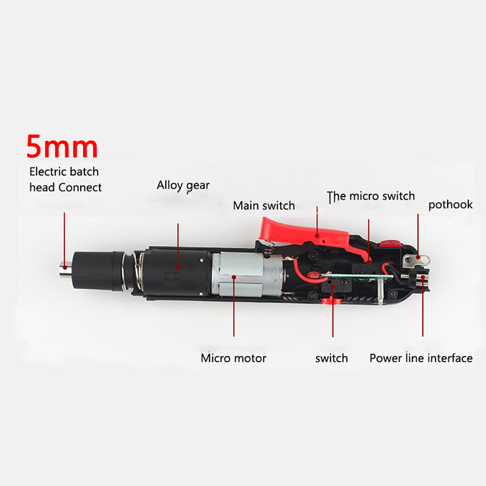 EC318 Φ5mm interface electric screwdriver, semi-automatic plug-in 220V screwdriver, electric screwdriver