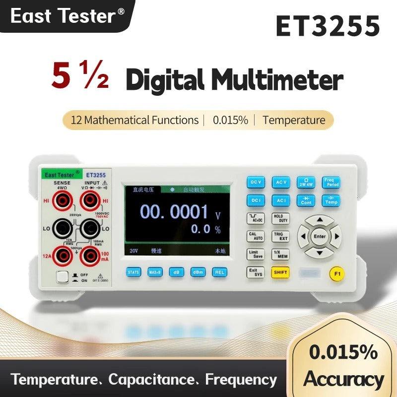 Desktop Digital Multimeter DCV ACV DCI ACI Tester Five and A Half Digits Multiple Math Function ET3255