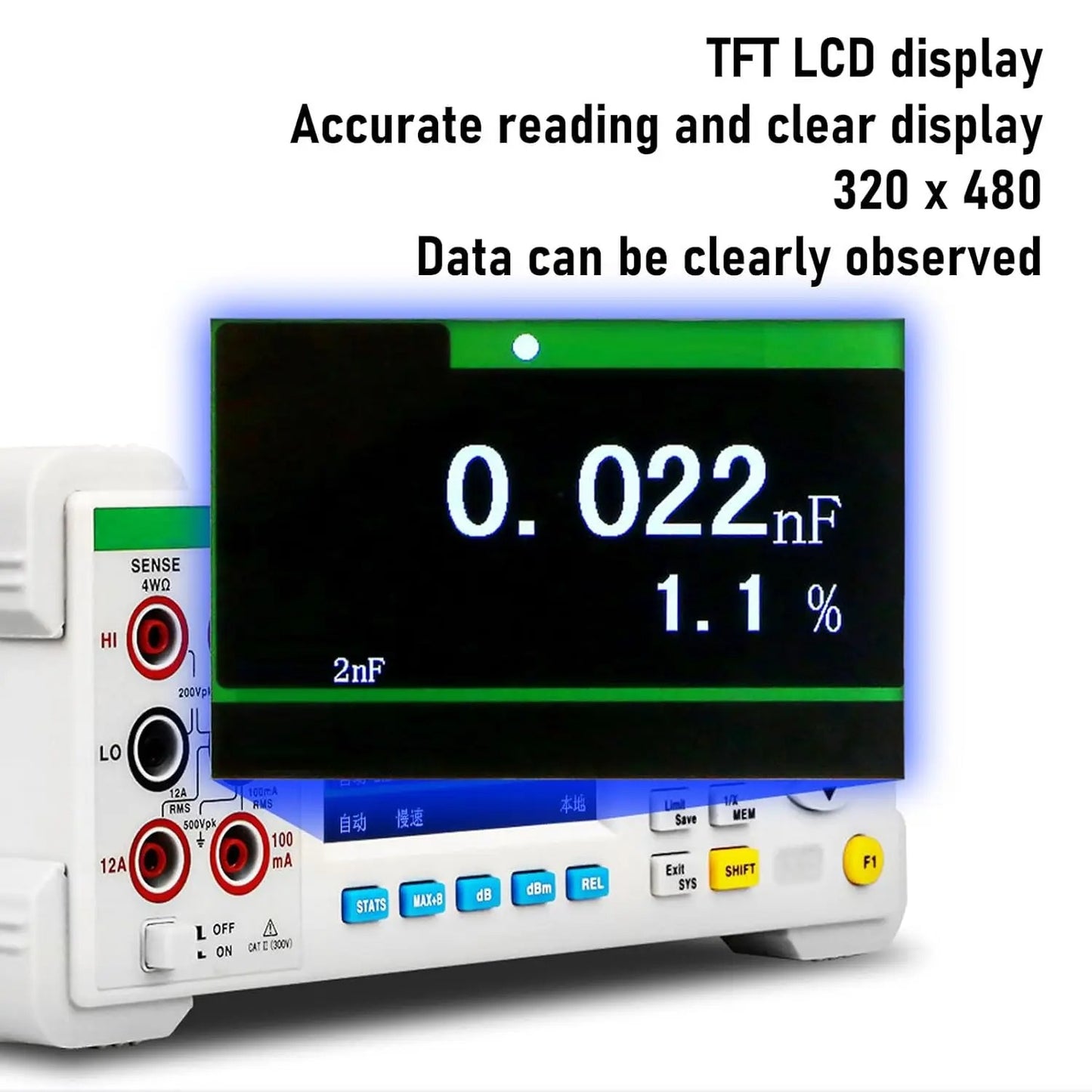 Desktop Digital Multimeter DCV ACV DCI ACI Tester Five and A Half Digits Multiple Math Function ET3255