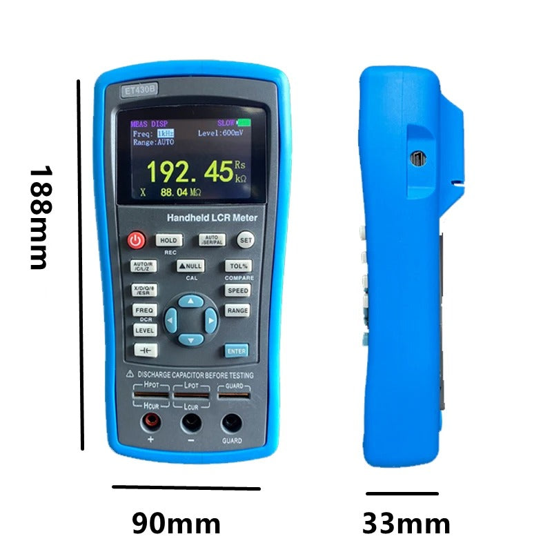 ET430 Handheld New Compact LCR Meter LCR measurements Digital Bridge Capacitance Inductance Resistance Tester for Production Lines