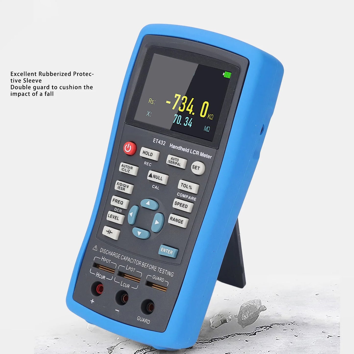 ET432 Icr meter 100Hz-100KHz Ultra-High Accuracy 2.8 Inch Display Digital Multimeter Aerospace Production Handheld Meter