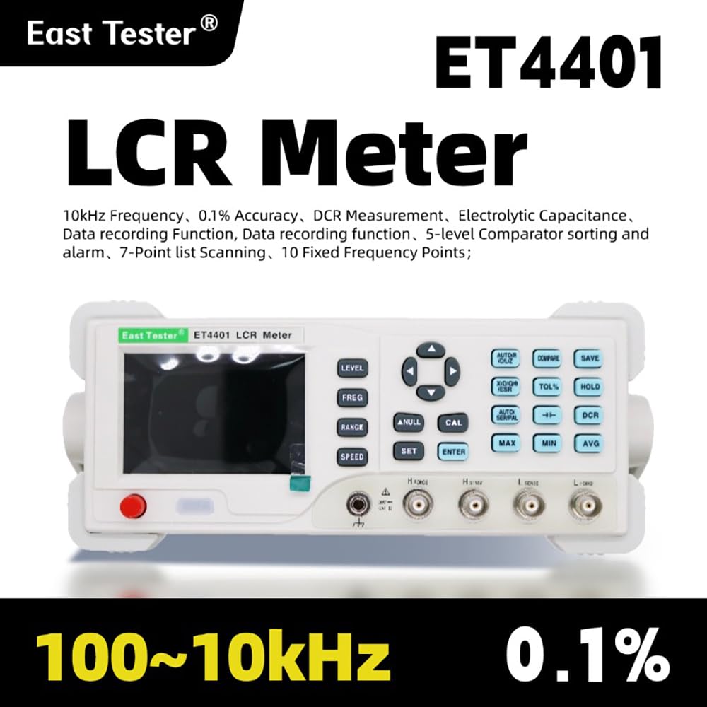 ET4401 Inductance Meter capacitance Meter Test Frequency 10 Points; Accuracy 0.1%, Support SCPI,LCR Benchtop Digital Bridge Tester Desktop LCR Meter