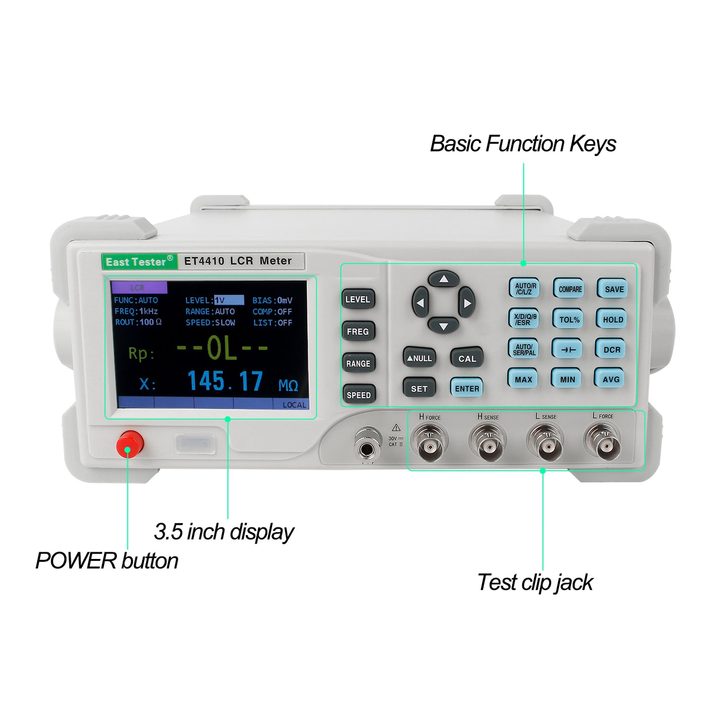 ET4410 Digital LCR Meter 100Hz~100K Benchtop Inductance Capacitance Meter Resisitance Multimeter Tester Reliable Precision