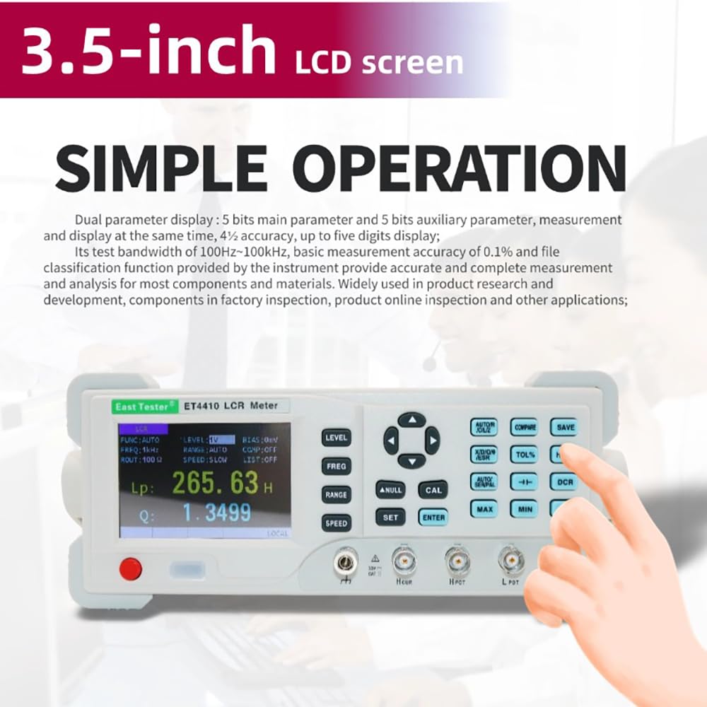 ET4410 Digital LCR Meter 100Hz~100K Benchtop Inductance Capacitance Meter Resisitance Multimeter Tester Reliable Precision