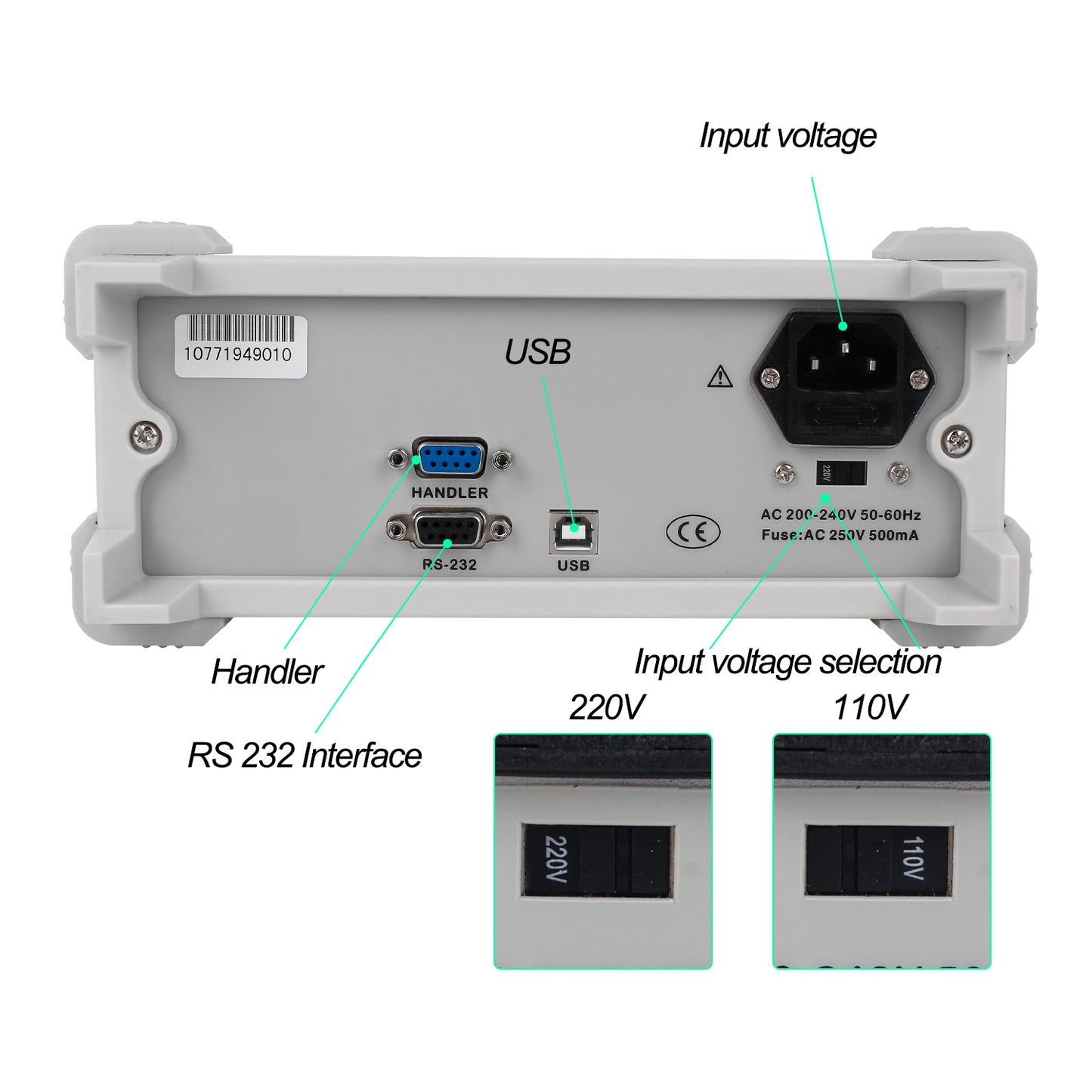ET4501 LCR Digital Bridge Meter LCR Meter 10~10KHZ Continuously Adjustable, 1HZ Step; SCPI Protocol 5 -Digit Display for L/C/R/Z etc