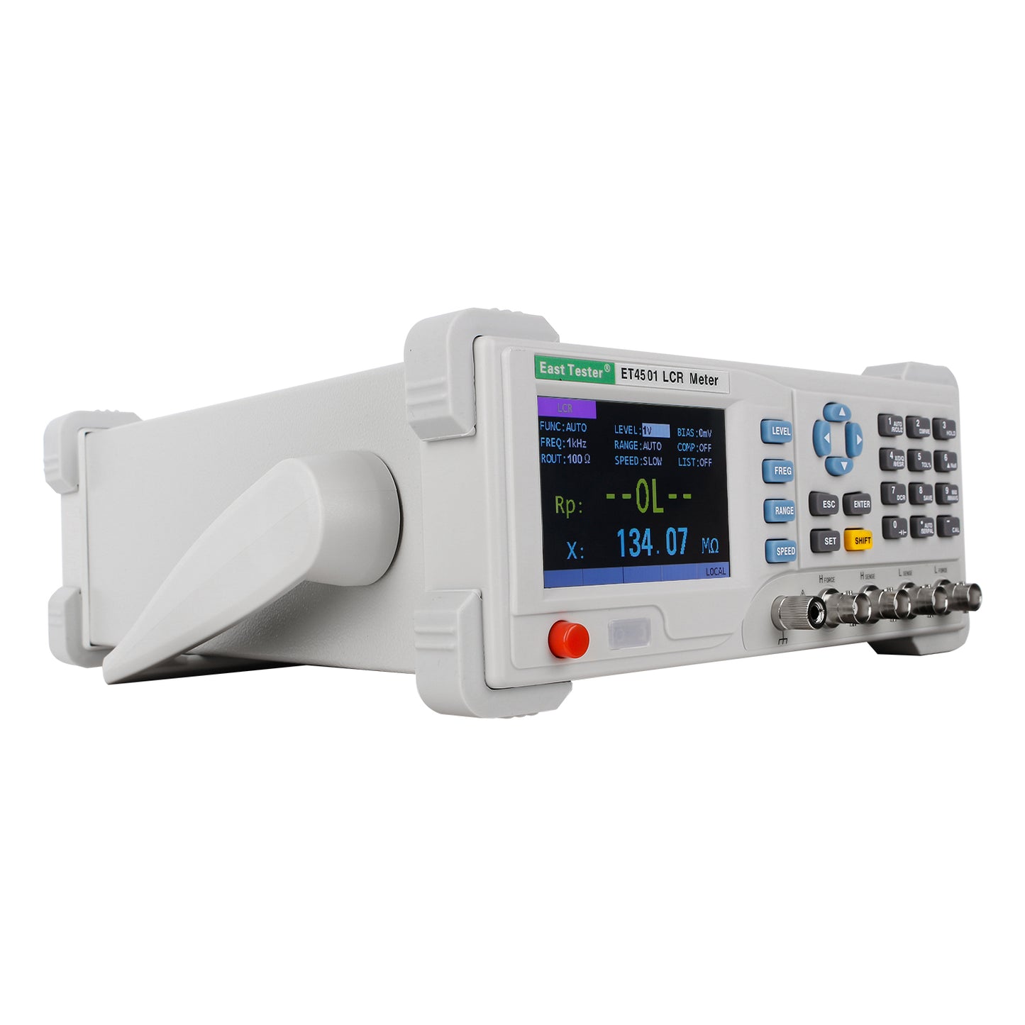 ET4501 LCR Digital Bridge Meter LCR Meter 10~10KHZ Continuously Adjustable, 1HZ Step; SCPI Protocol 5 -Digit Display for L/C/R/Z etc