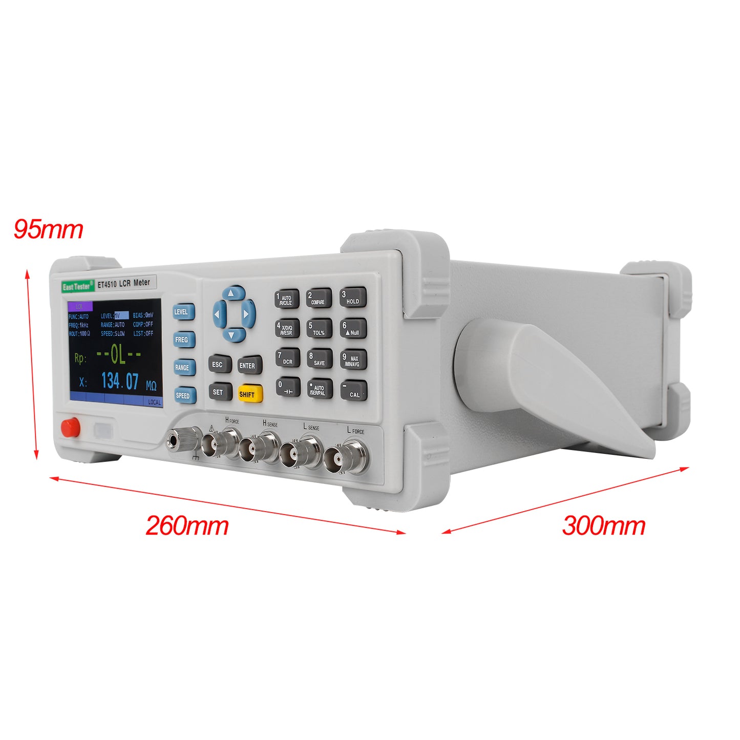 ET4510 Desktop LCR Tester Desktop Digital Bridge 100kHz 1 Hz Continuously Adjustable Frequency Professional Lcr Meter Capacitor