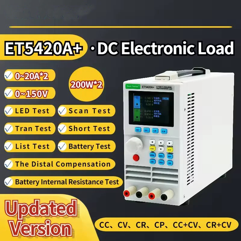 DC Electronic Load Programmable ET5420A+ USB Power Supply 500V40A 400W Digital Load Battery Tester EU & Russia Delivery