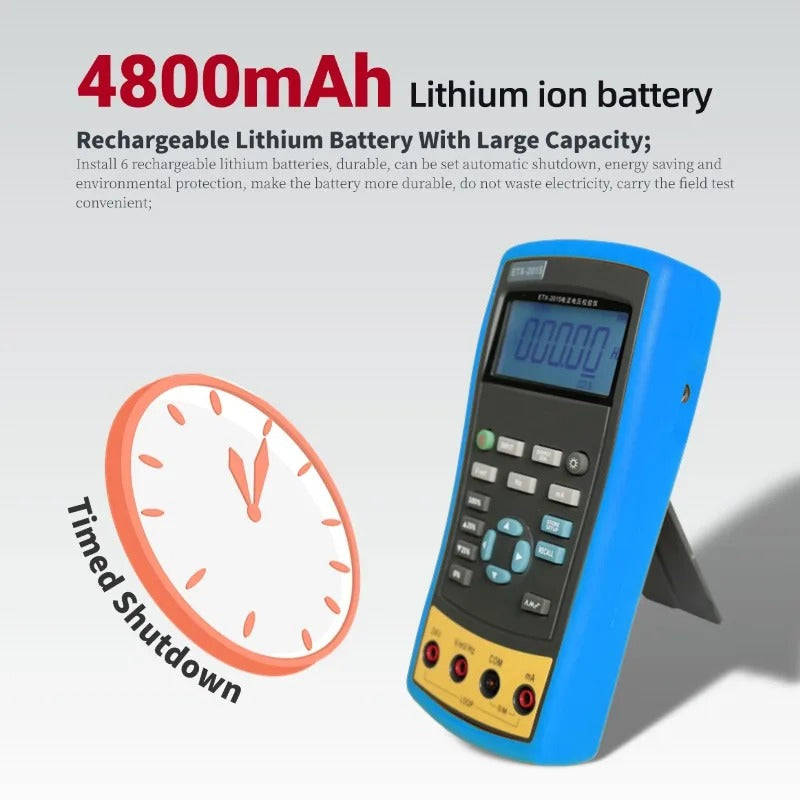 ETX-1815 hand-held Current and Voltage Calibrator adjustable backlight automatic shutdown DC AC powersupply for process control testing