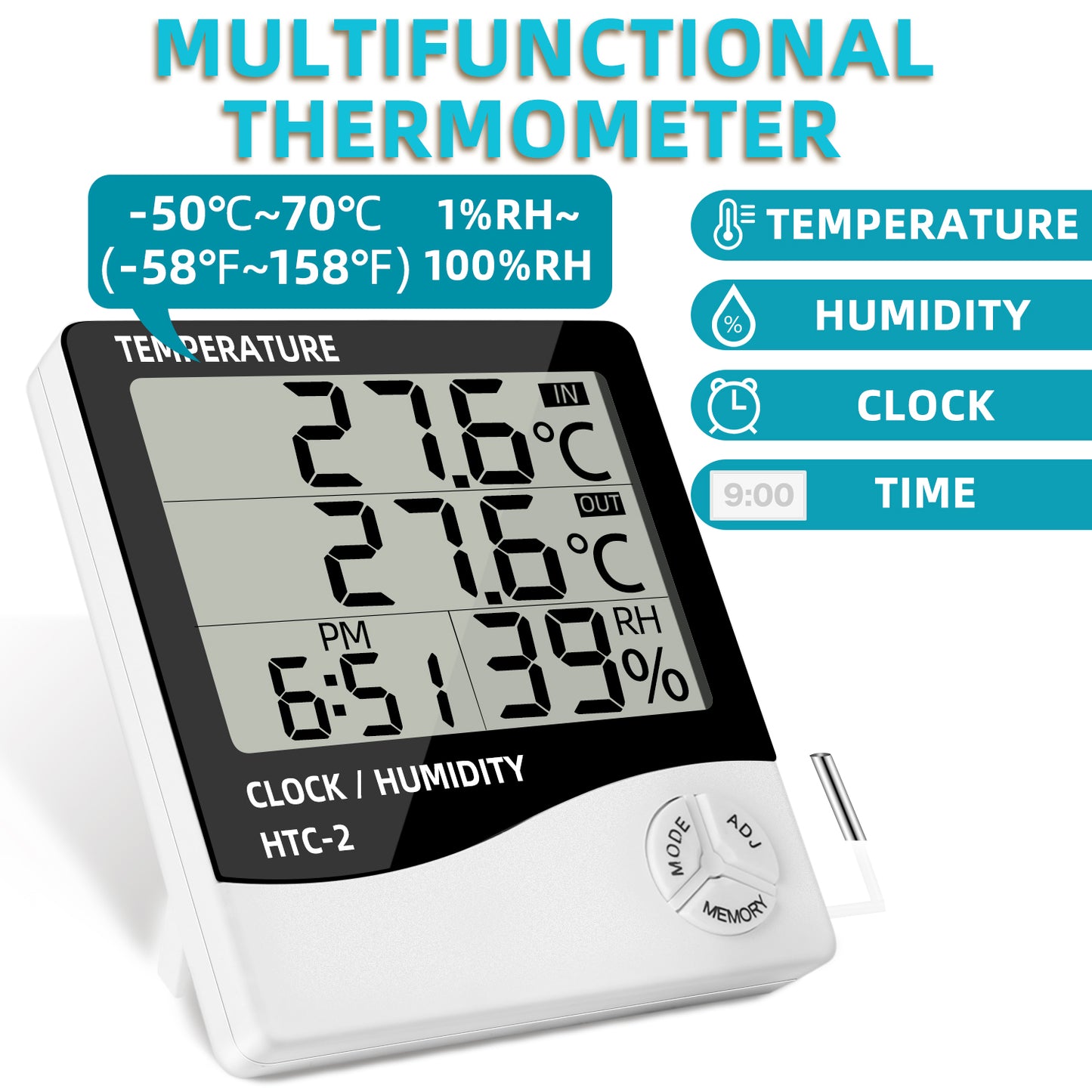 HTC-2 Multifunctional Thermo - Hygrometer-Indoor Environment Guardian