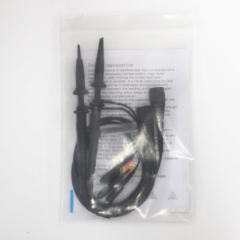 IP100 Upgraded Oscilloscope Clip Probes 100MHz Fully Insulated BNC End Probe with Accessories 1X 10X High-Impedance Passive Oscilloscope Probe
