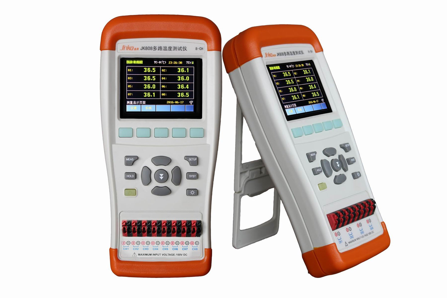 Handheld Temperature Tester 2 channels 4 channels 8 channels multi-channel temperature detector Digital LCD Display