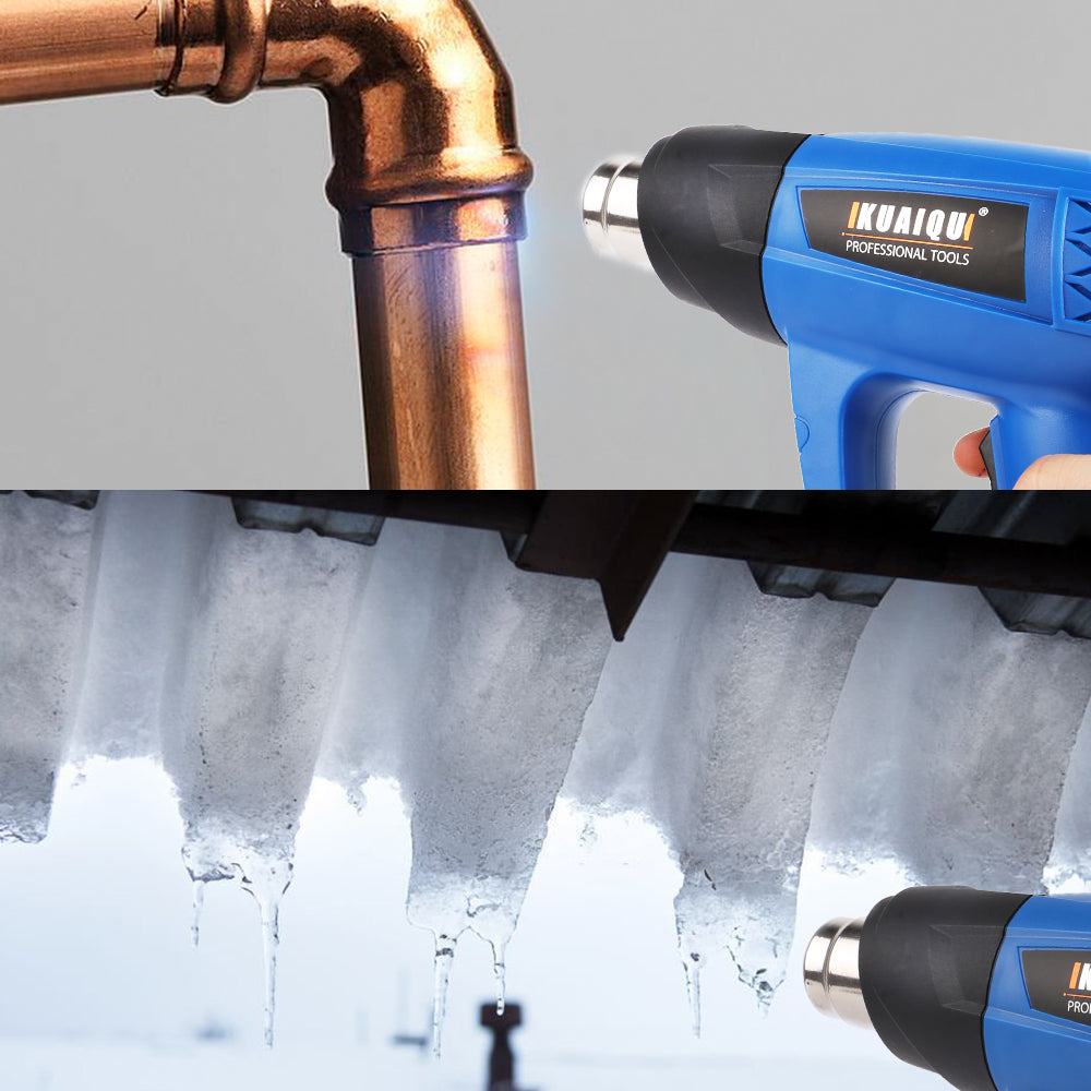 KQ8623S 122'F-1202°F(50~650℃) Temperature regulating heat gun, car Screen Protector baking gun, industrial grade handheld high-power heat shrink film blower, drying gun