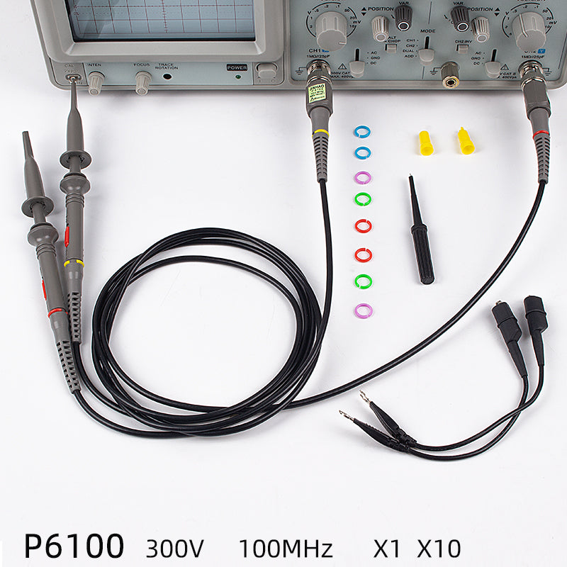 BNC oscilloscope probe P6100 100MHz oscilloscope probe/pole Oscilloscope test line attenuation 1X/10X