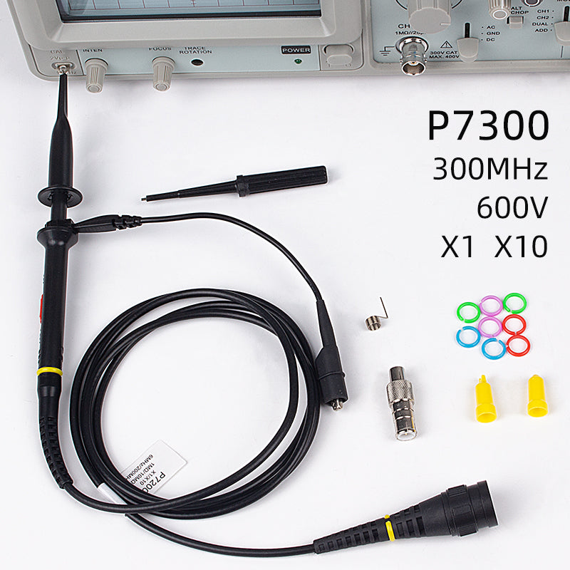 P7300 X1/X10 300MHz Digital virtual handheld oscilloscope probe attenuation ratio of 10:1 probe Telecommunications Industry
