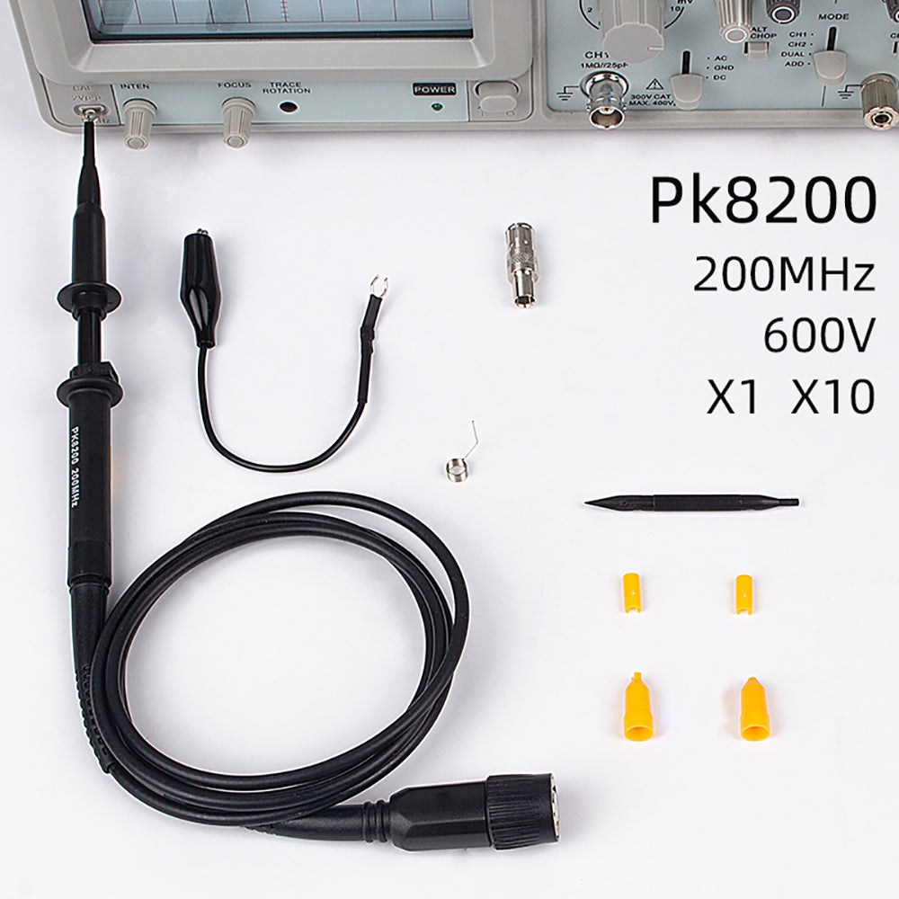 Oscilloscope probe 100M high voltage probe, meter line probe, test line 200M universal oscilloscope probe, PK8200