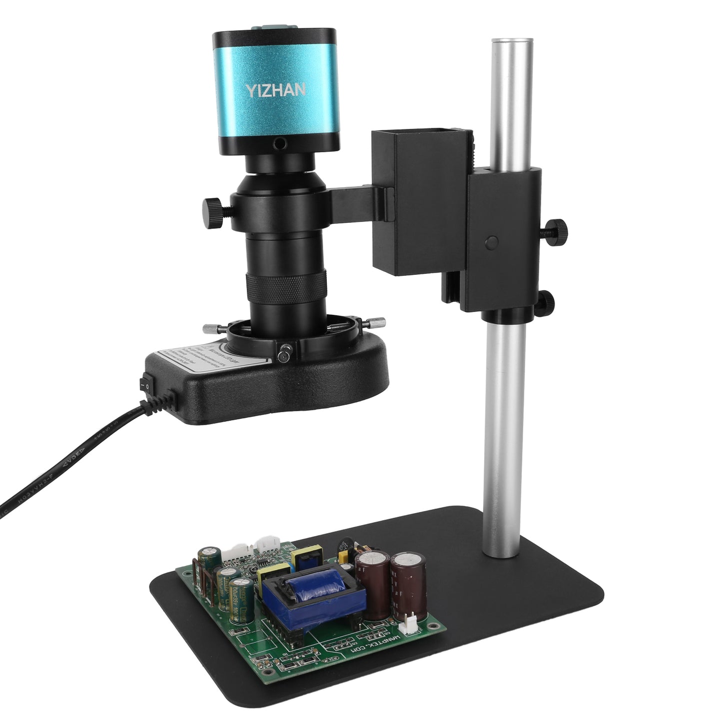YIZHAN 48MP Digital Microscope 4K Video Recording USB HDMI Industrial Microscope Camera 130X C-mount Lens Soldering Repair