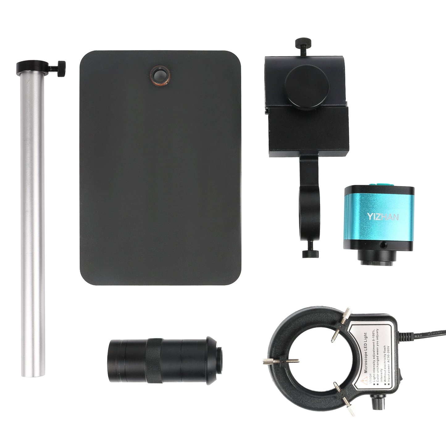 YIZHAN 48MP Digital Microscope 4K Video Recording USB HDMI Industrial Microscope Camera 130X C-mount Lens Soldering Repair
