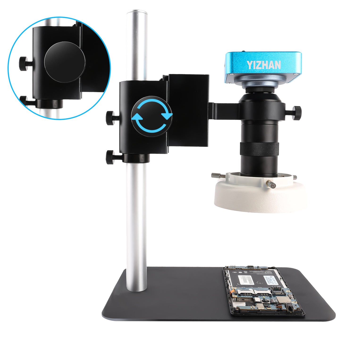 SM130X-XHU4005 Digital Microscope, 130X Zoom, 38MP Camera, HDMI/USB/TF Output for Repair & Lab Use