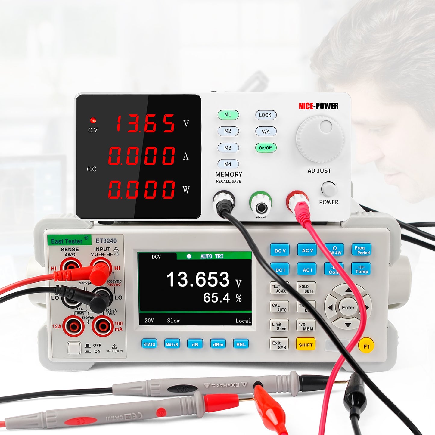 200V 1A memory DC Power Supply NICE-POWER ESD test efficiency display Debug high-voltage circuit board White