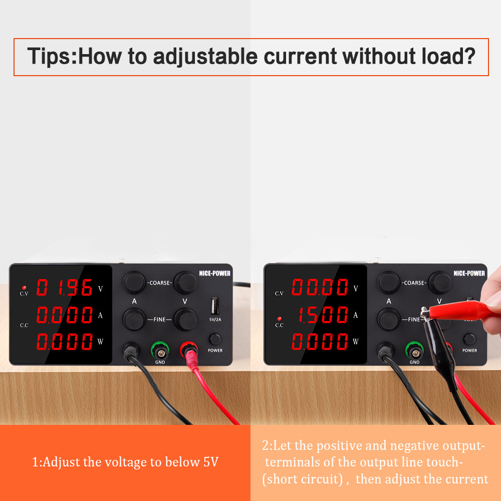 120V 3A for Voltage resistance test DC Power Supply NICE-POWER SPS-W1203 Fine Adjust&4-digit display Black