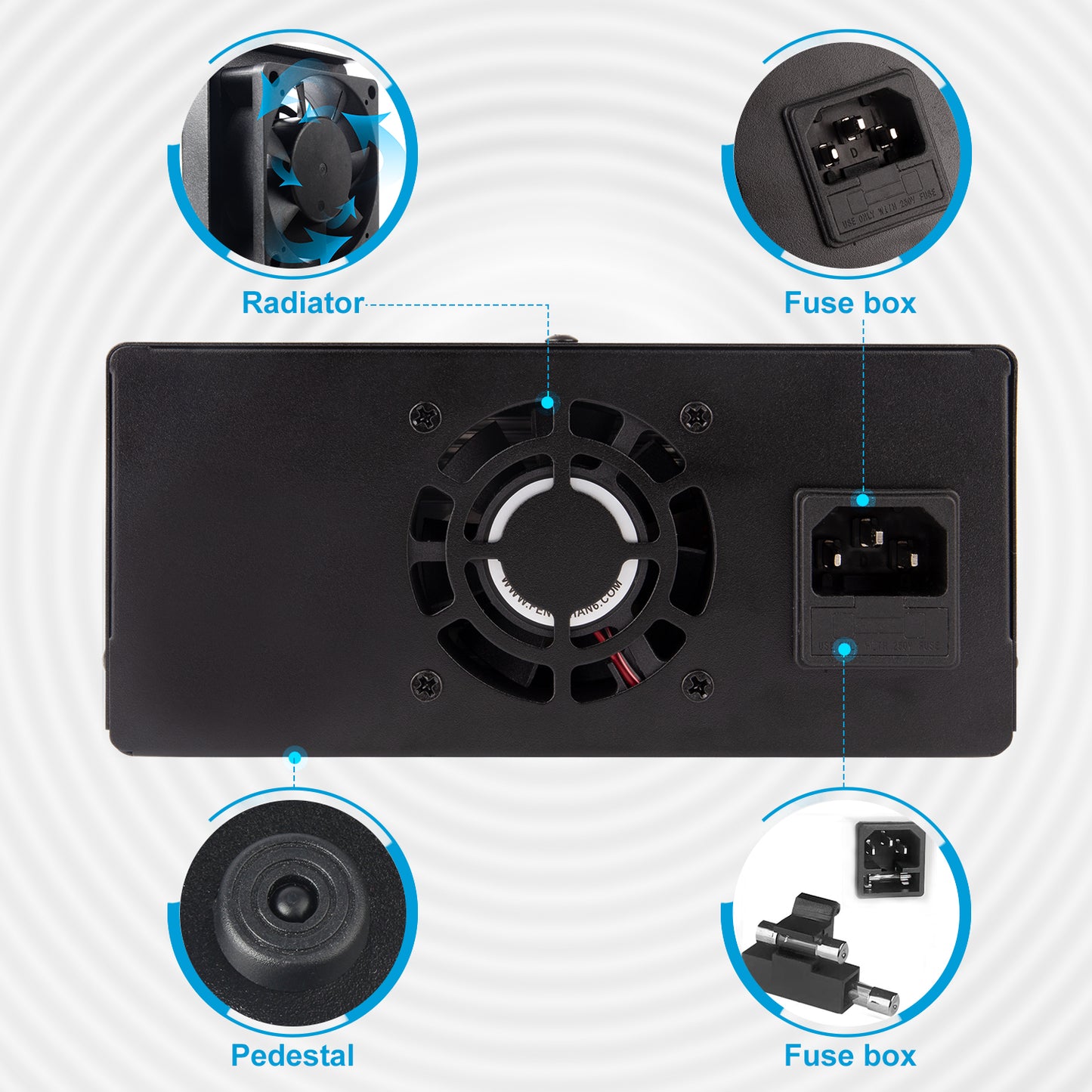Medium and Low Voltage for Load Testing NICE-POWER DC Power Supply 30V 10A SPS-W3010 Stable Output with 5V/2A USB Port Black