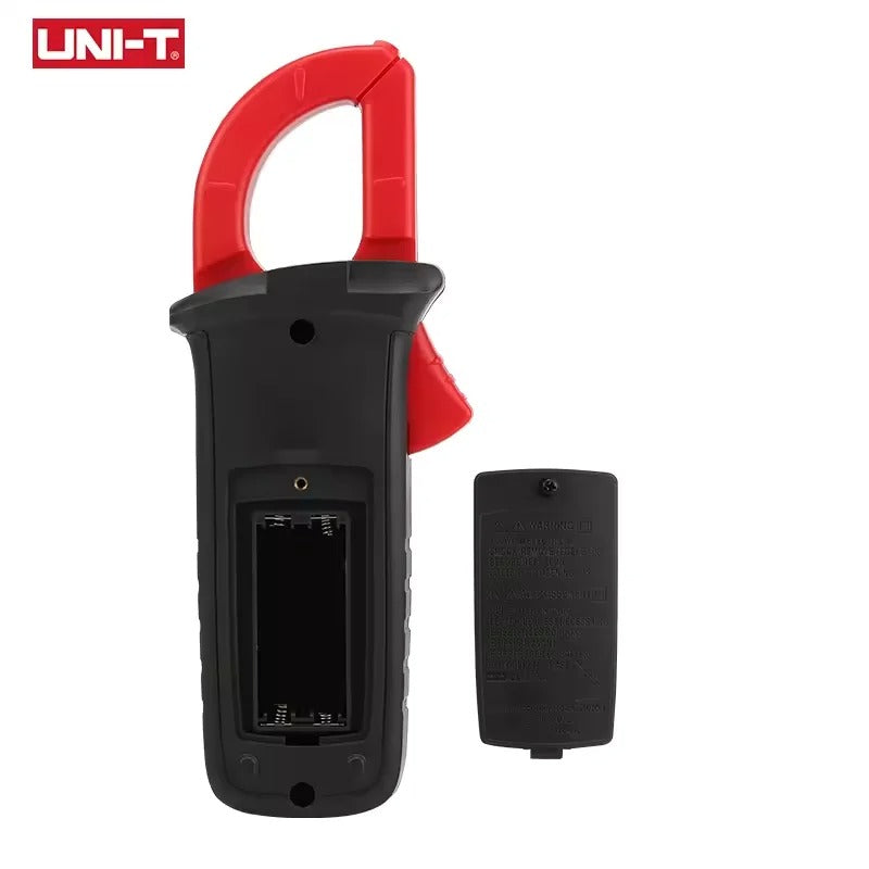 Pinza amperimétrica digital UNI-T UT200A+, 400 A CA, RMS real, CAT III 600 V, NCV, prueba en vivo, 600 V CA/CC, rango automático, LCD retroiluminado