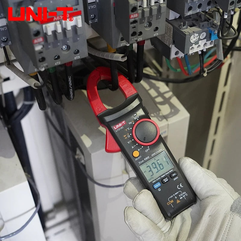 UNI-T UT213B Digital Clamp Meter, 400A AC, True RMS, CAT III 600V, 3999 Counts, Temperature, NCV, Auto Range