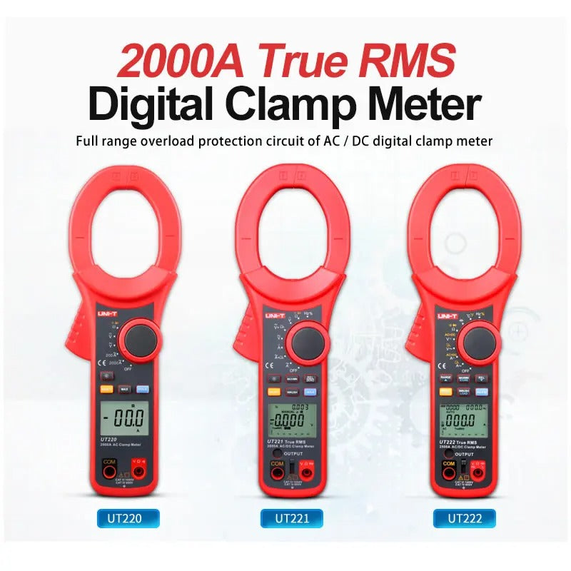 UNI-T UT213B Digital Clamp Meter, 400A AC, True RMS, CAT III 600V, 3999 Counts, Temperature, NCV, Auto Range
