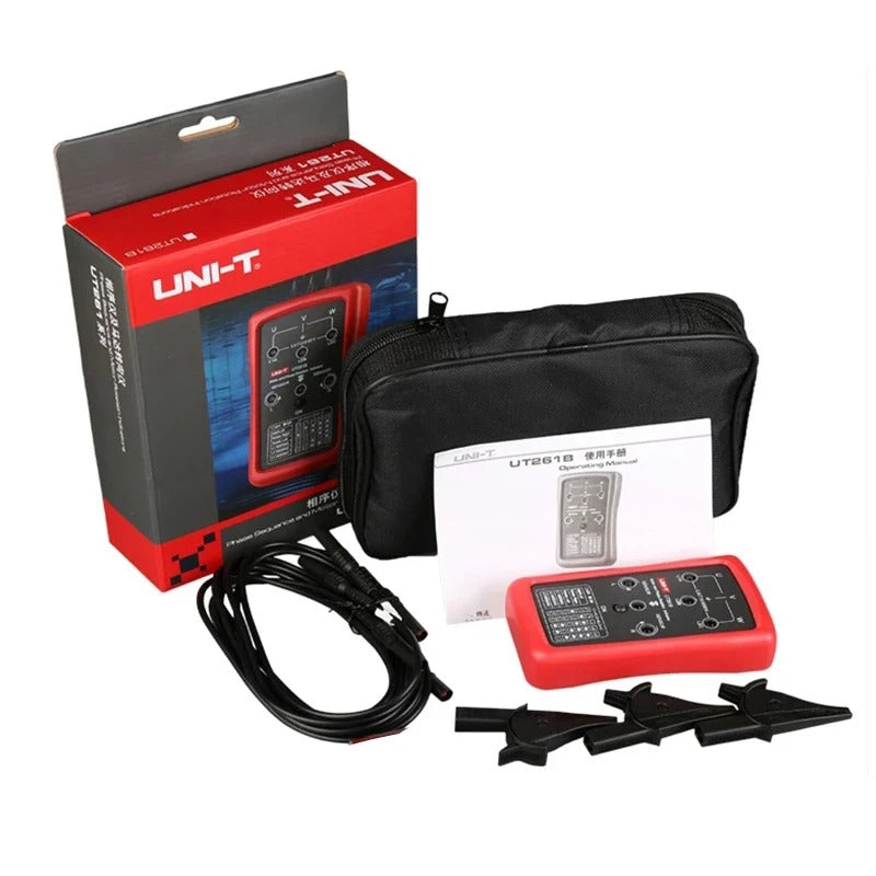 UNI-T UT261A 3-Phase Rotation Meter, AC Phase Sequence Tester 40V-690V, Missing Phase Detection, Resistance/Capacitance/Frequency Measurement, CAT II 1000V/CAT III 600V