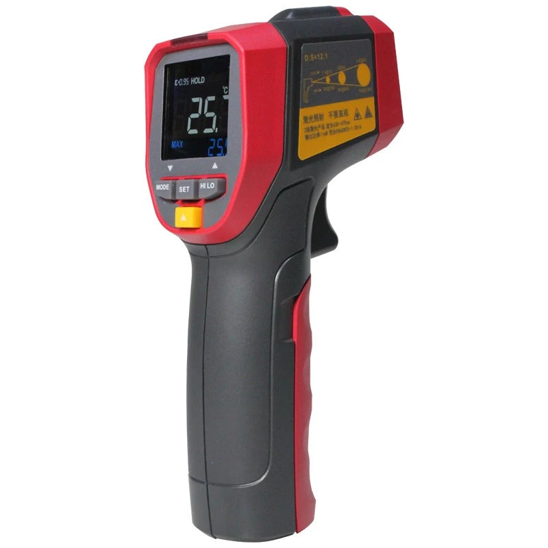 UNI-T UT301A+ Infrared Thermometer, -32°C~420°C, 12:1 D:S Ratio, Adjustable Emissivity, Color LCD, Data Logging