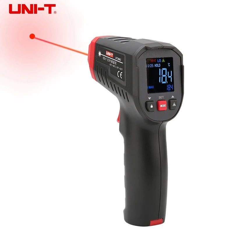 UNI-T UT306S Infrared Thermometer, -50°C~500°C, 12:1 D:S Ratio, Single Laser, Adjustable Emissivity, Data Hold