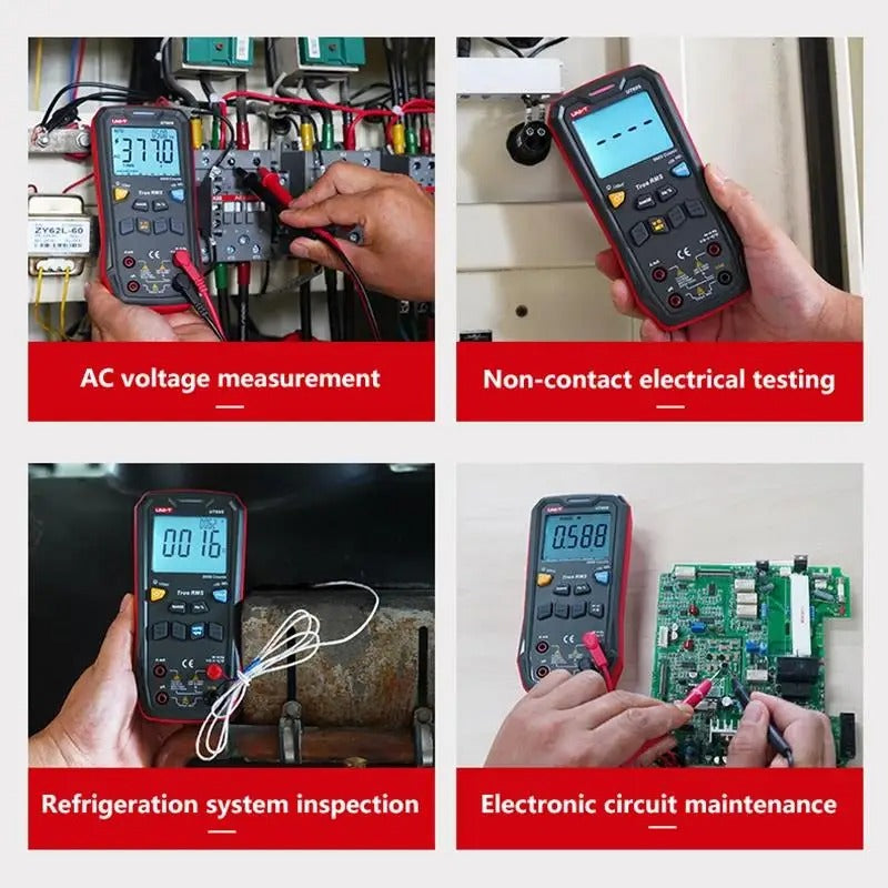 Multimètre numérique UNI-T UT60BT, 9 999 points, valeur efficace vraie, Bluetooth, CAT II 1 000 V, NCV, sélection automatique de plage, capacité jusqu'à 9,999 mF