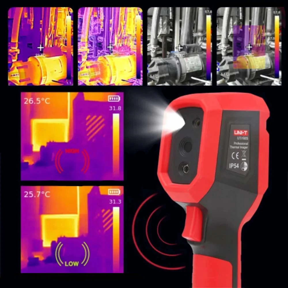 UNI-T UTi160S Thermal Camera, 160x120 IR Resolution, 320x240 Super Resolution, -20℃~550℃, IP54 Waterproof, 32GB Storage, Type-C Charging