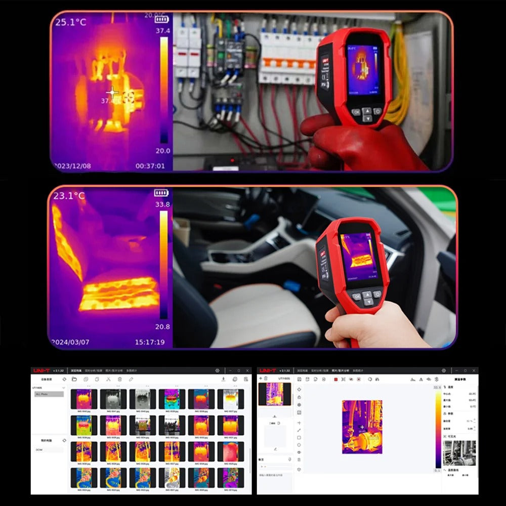 UNI-T UTi160S Thermal Camera, 160x120 IR Resolution, 320x240 Super Resolution, -20℃~550℃, IP54 Waterproof, 32GB Storage, Type-C Charging