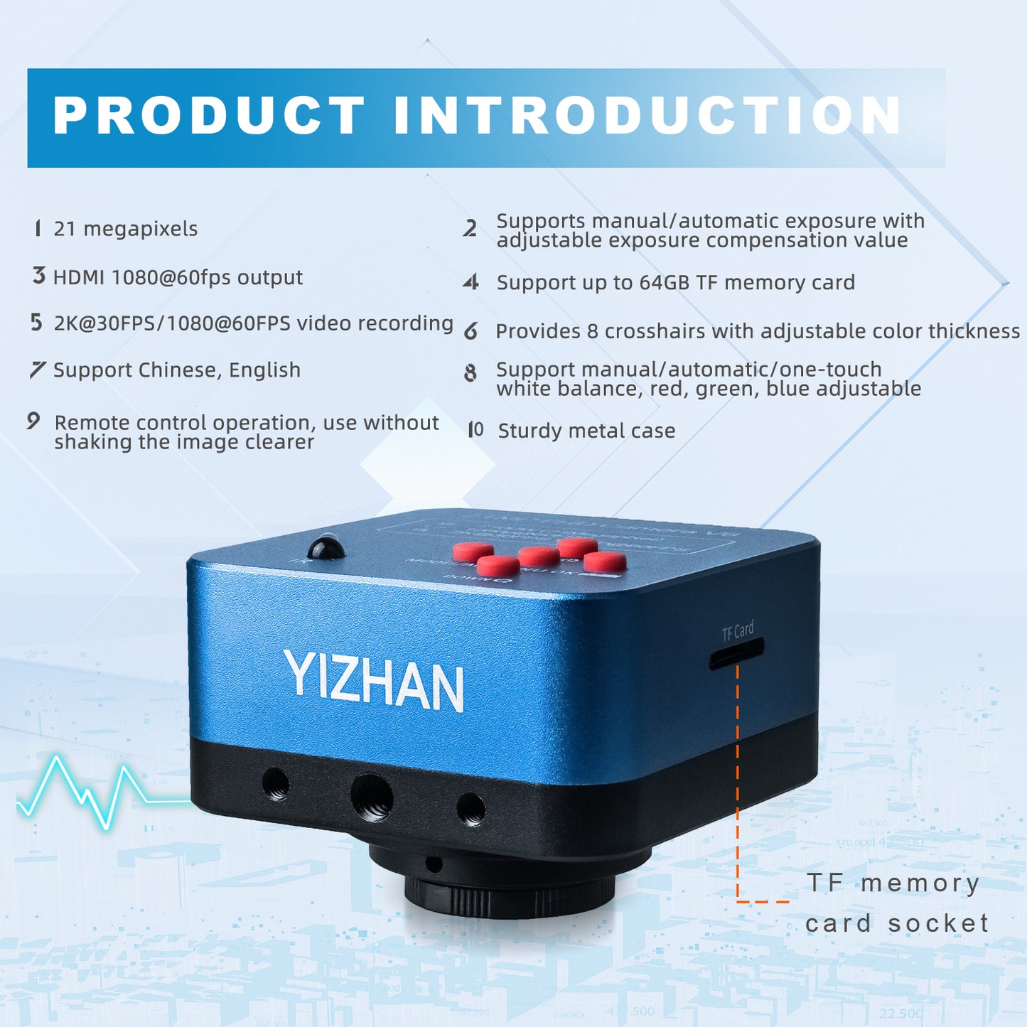 Camera components Electronic component inspection High quality sensors Microscope camera XH3002 industrial testing