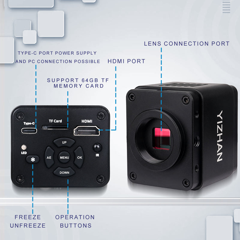 Exposure compensation Microscope camera XH3011 for Battery defect detection support the remote control