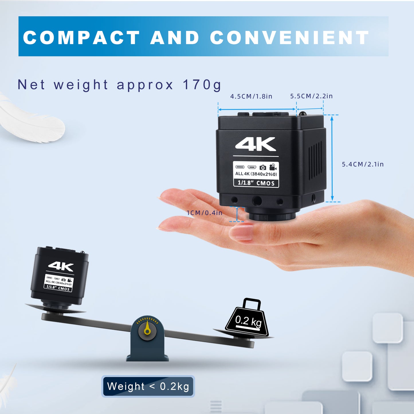 Exposure compensation Microscope camera XH3011 for Battery defect detection support the remote control