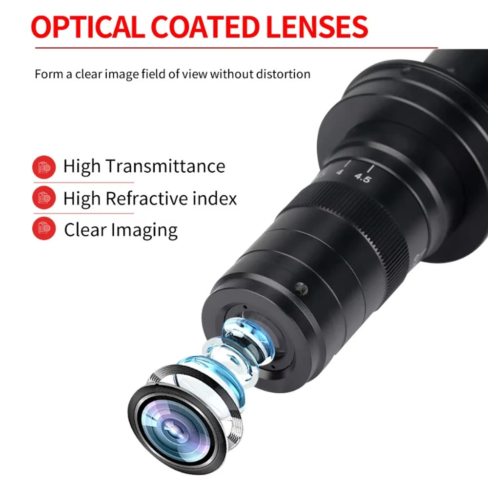 YIZHAN 48MP 4K Digital Microscope, 180X Lens, HDMI USB Output, Remote Control for Phone Repair